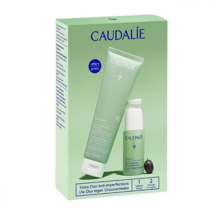 Caudalie Vinopure Blemish Control Salicylic Serum Ορός Προσώπου κατά των Ατελειών 30ml & Δώρο Vinopure Purifying Gel Cleanser Τζελ Καθαρισμού Κατά των Ατελειών 150ml  ΦΡΟΝΤΙΔΑ ΠΡΟΣΩΠΟΥ