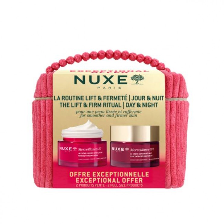 Nuxe Merveillance Lift Firming Powdery Cream  Συσφικτική Κρέμα Προσώπου για Kανονική & Μικτή Επιδερμίδα 50ml &  Merveillance Lift Night Cream Κρέμα Νύχτας για Lifting & Σύσφιξη 50ml 