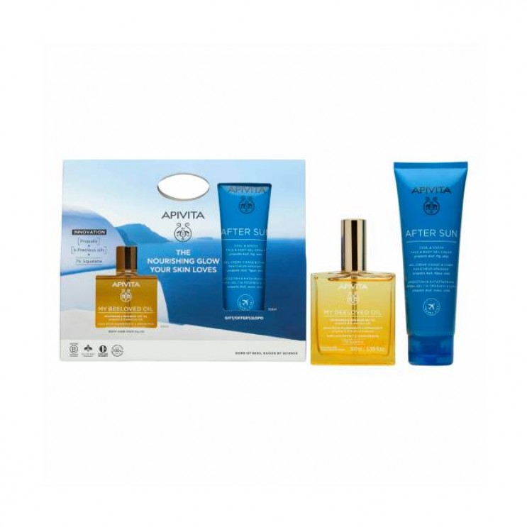 Apivita My Beeloved Oil  Ξηρό Λάδι Θρέψης & Επανόρθωσης 100ml & Δώρο After Sun Δροσιστική Κρέμα Gel για Πρόσωπο & Σώμα 100ml 