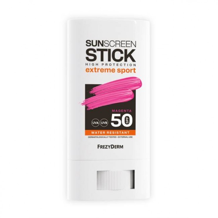 Frezyderm Sunscreen Stick Extreme Sport Magenta SPF50 20ml | Αντηλιακό Stick σε Magenta Απόχρωση, Ιδανικό για Extreme Sports