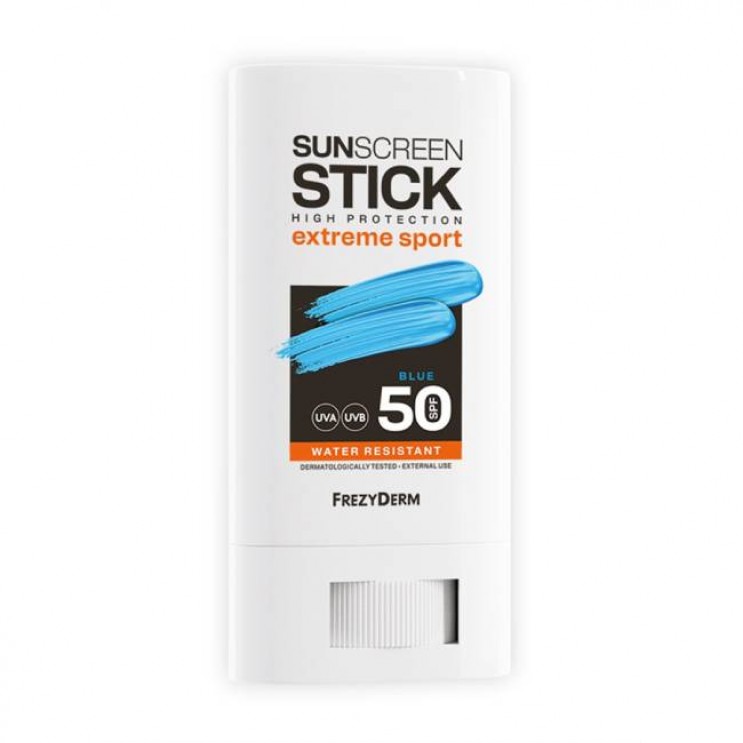 Frezyderm Sunscreen Stick Extreme Sport Blue SPF50 20ml | Αντηλιακό Stick σε Μπλε Απόχρωση, Ιδανικό για Extreme Sports