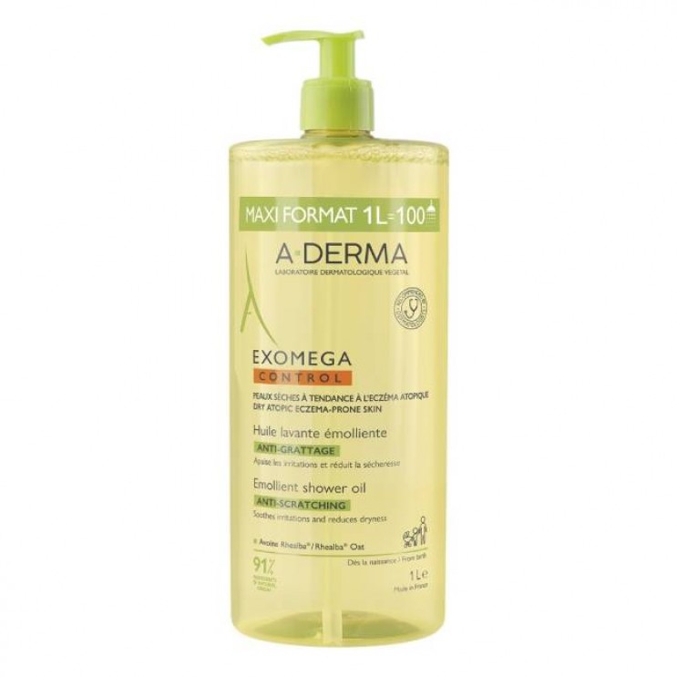 A-Derma Exomega Control Huile Lavante Emolliente 1lt |  Έλαιο Καθαρισμού για Ξηρό Δέρμα με Τάση Ατοπικού Εκζέματος ΦΡΟΝΤΙΔΑ ΠΡΟΣΩΠΟΥ