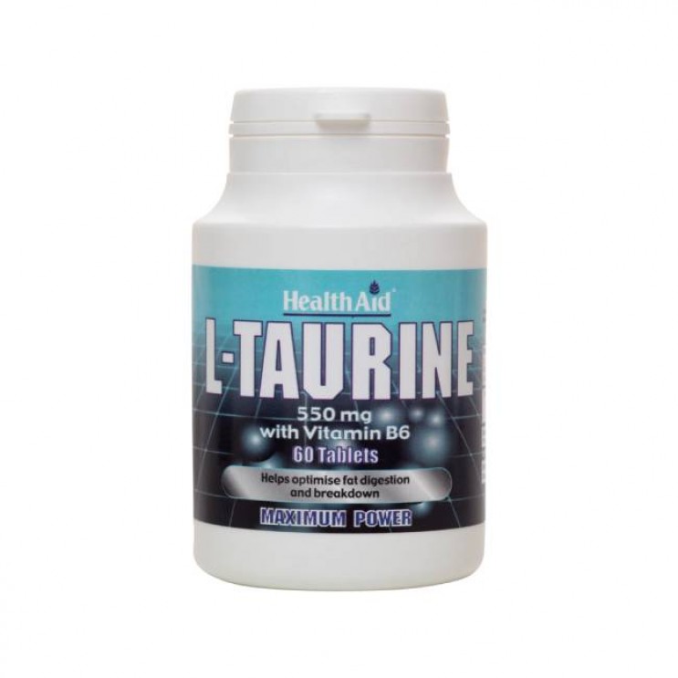 Health Aid L-Taurine & Vit. B6 60tabs | Συμπλήρωμα Διατροφ΄ής με Ταυρίνη 