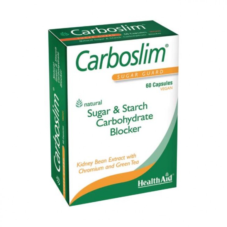 Health Aid Carboslim 60caps | Συμπλήρωμα Διατροφής για Δέσμευση Υδατανθράκων 