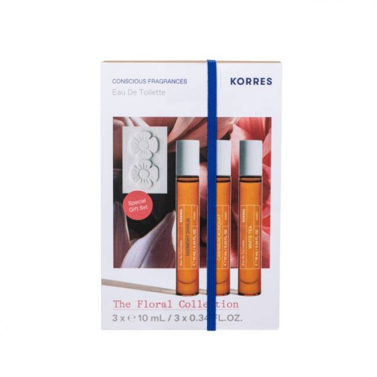 Korres The Floral Collection 3x10ml | Γυναικείο Σετ Αρωμάτων με Midnight Dahlia, White Tea & Cashmere Kumquat 