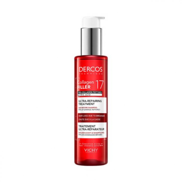 Vichy Dercos Collagen 17 Filler Pre-Shampoo,150ml | Θεραπεία πριν από το Σαμπουάν για Δράση κατά της Τριχόπτωσης και της Θραύσης των Μαλλιών