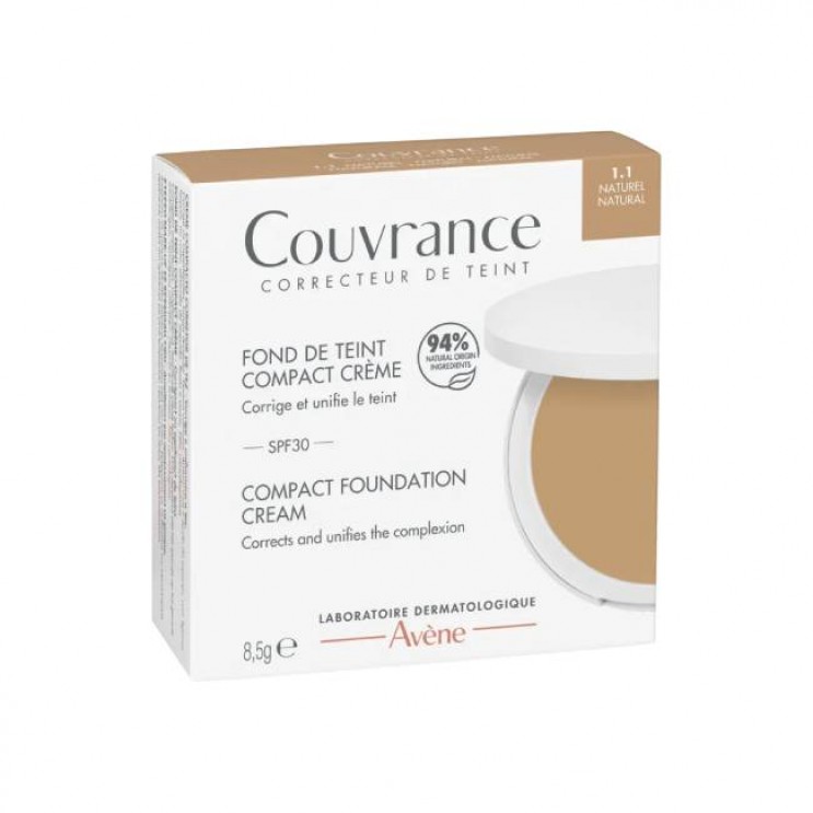 Avene Couvrance Compact Creme No1.1 Naturel 8.5gr | Make Up σε Μορφή Στερεής Κρέμας 1.1 Naturel