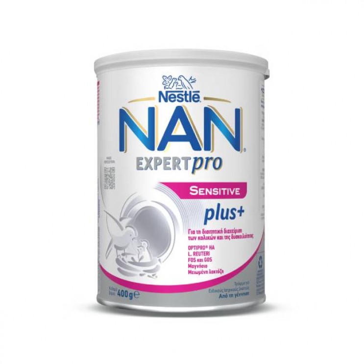 Nestle Nan Expert Pro Sensitive Plus 400gr | Βρεφικό Γάλα σε Σκόνη για τη Διαιτητική Διαχείριση των Κολικών και της Δυσκοιλιότητας, από τη Γέννηση