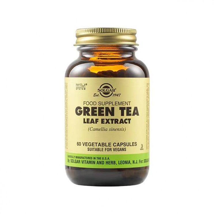 Solgar Green Tea Leaf Extract 500mg 60veg.caps | Συμπλήρωμα Διατροφής με Πράσινο Τσάι  ΑΔΥΝΑΤΙΣΜΑ
