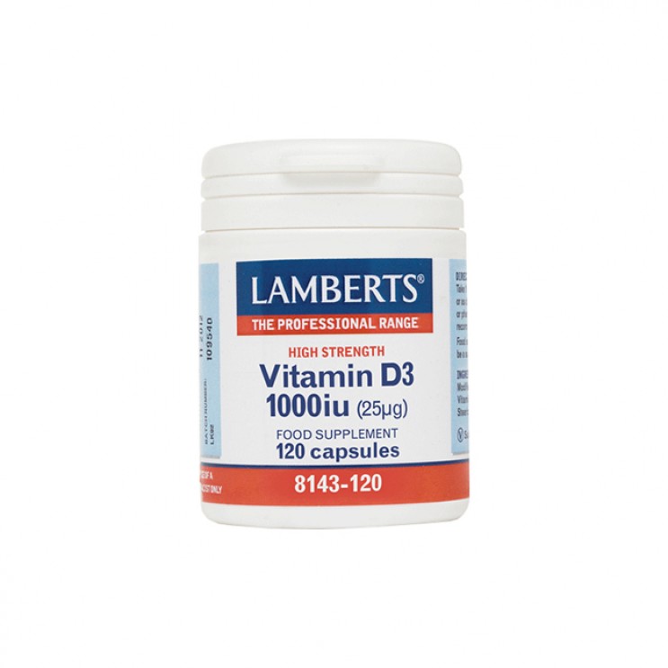Lamberts Vitamin D3 1000iu 120caps | Συμπλήρωμα Διατροφής με Βιταμίνη D3 ΒΙΤΑΜΙΝΕΣ