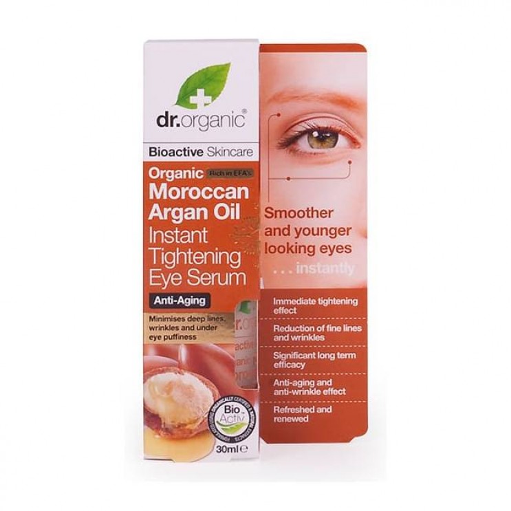 Dr.Organic Moroccan Argan Oil Instant Tightening Eye Serum 30ml | Ορός Ματιών με Βιολογικό Έλαιο Αργκάν 