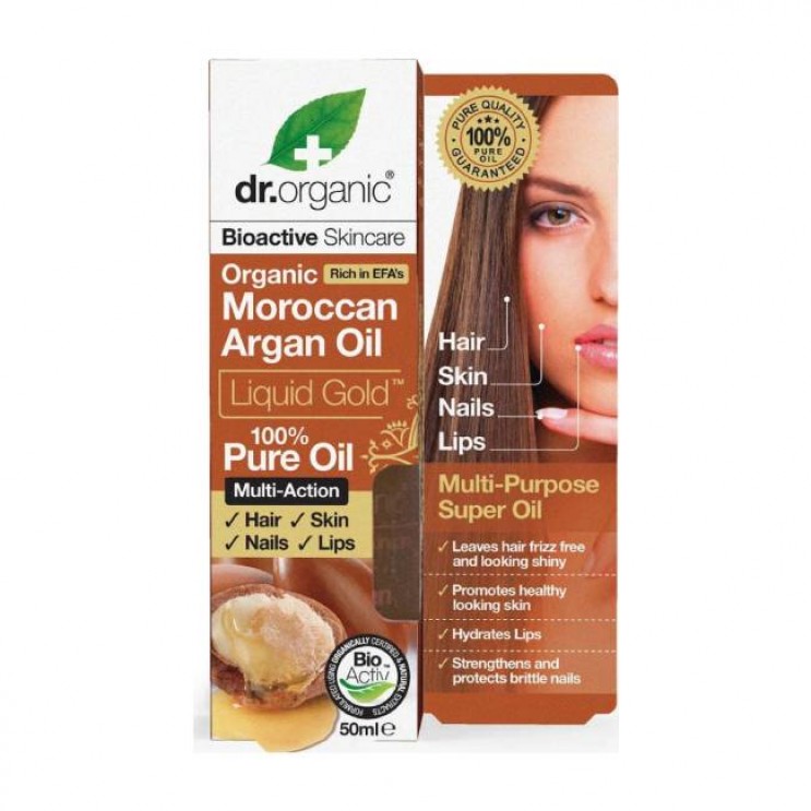 Dr. Organic Moroccan Argan Oil Liquid Gold 50ml | 100% Αγνό Έλαιο Argan  για την Περιποίηση των Μαλλιών, των Νυχιών και του Δέρματος ΦΡΟΝΤΙΔΑ ΝΥΧΙΩΝ & ΠΟΔΙΩΝ