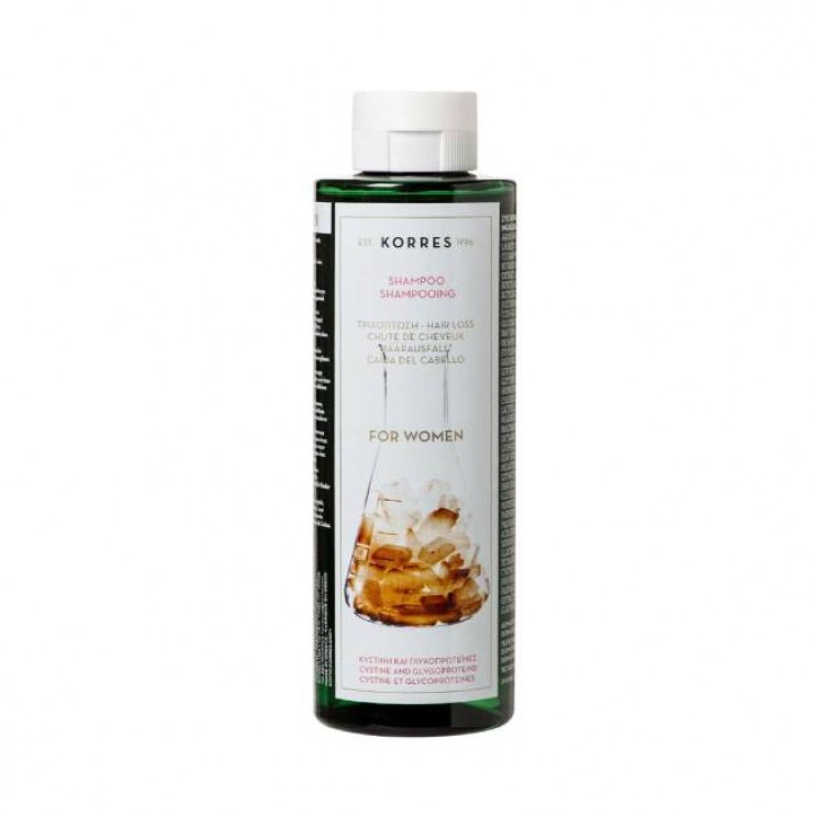 Korres Shampoo For Women Cystine & Glycoproteins 250ml | Σαμπουάν Γυναικείο κατά της Τριχόπτωσης με Κυστίνη & Γλυκοπρωτεΐνες 