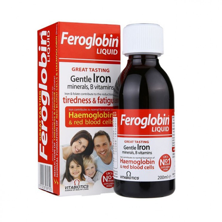 Vitabiotics Feroglobin Liquid 200ml | Συμπλήρωμα Υγρού  Σιδήρου για Ενήλικες & Παιδιά ΜΕΤΑΛΛΑ & ΙΧΝΟΣΤΟΙΧΕΙΑ