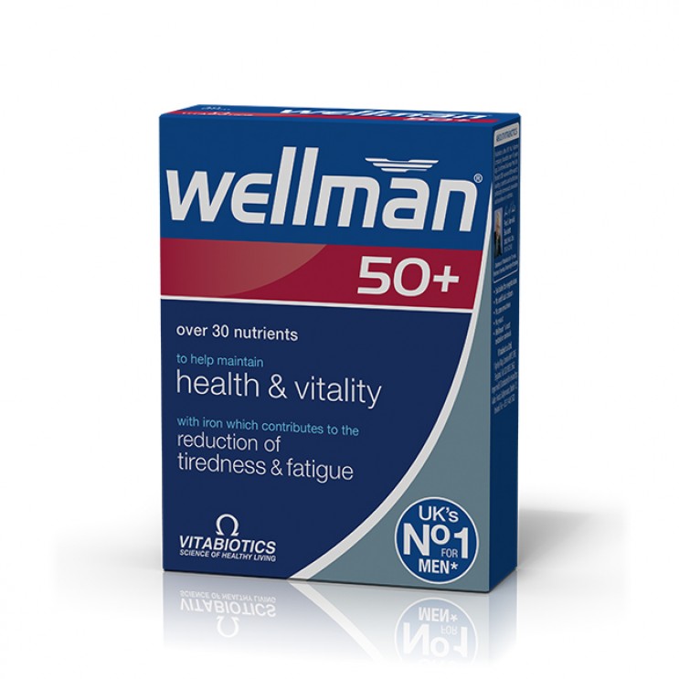 Vitabiotics Wellman 50+ , Εξειδικευμένο Συμπλήρωμα Διατροφής για Άνδρες από 50 Ετών και Πάνω, 30tabs ΦΑΡΜΑΚΕΙΟ