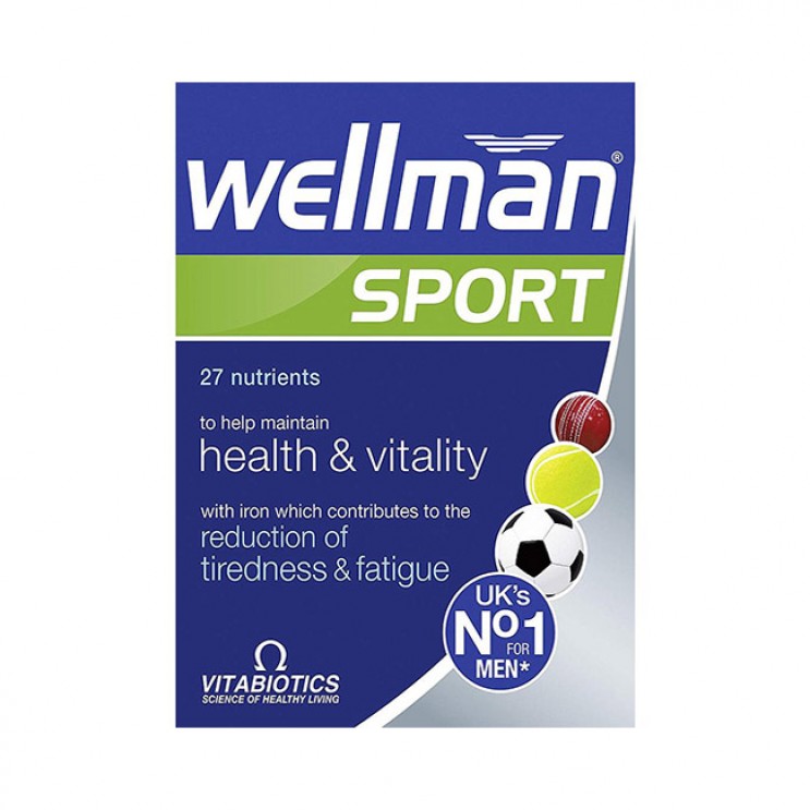 Vitabiotics Wellman Sport, Μοναδική Σύνθεση Ειδικά Σχεδιασμένη για Άνδρες που Αθλούνται, 30tabs ΒΙΤΑΜΙΝΕΣ