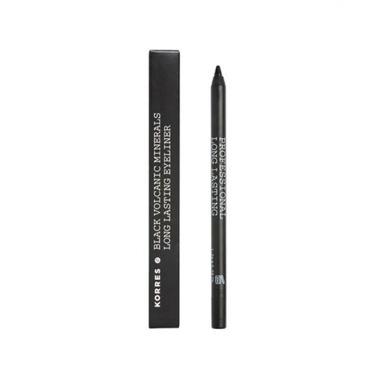 Korres Professional Black Volcanic Minerals Kohl 01 Black 1.14g | Μολύβι Ματιών με Μαλακή Υφή για το Εσωτερικό των Ματιών Μαύρο