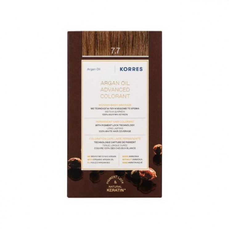 Korres Argan Oil Advanced Colorant 7.7 Mocha | Μόνιμη Βαφή Μαλλιών Argan Oil 7.7 Μόκα ΦΡΟΝΤΙΔΑ ΜΑΛΛΙΩΝ