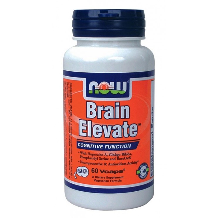 Now Foods Brain Elevate Vegeterian 60veg.caps | Συμπλήρωμα Διατροφής για την Σωστή Εγκεφαλική Λειτουργία & την Ενίσχυση της Μνήμης