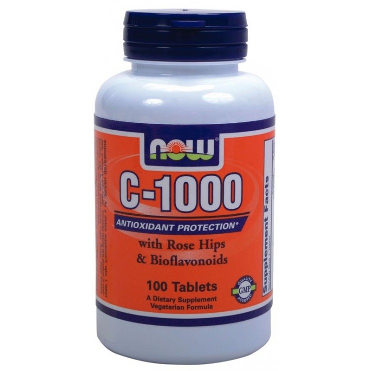 Now Foods C-1000 With Rose Hips And Bioflavonoids 100tabs |  Συμπλήρωμα με Βιταμίνη C για Ενίσχυση του Ανοσοποιητικού  ΒΙΤΑΜΙΝΕΣ