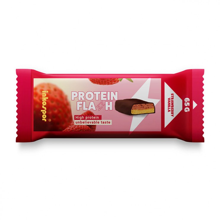 Inkospor Protein Flash 65g (Strawberry) Πρωτεϊνικό σνακ Με πρωτεΐνη υψηλής ποιότητας ΑΔΥΝΑΤΙΣΜΑ