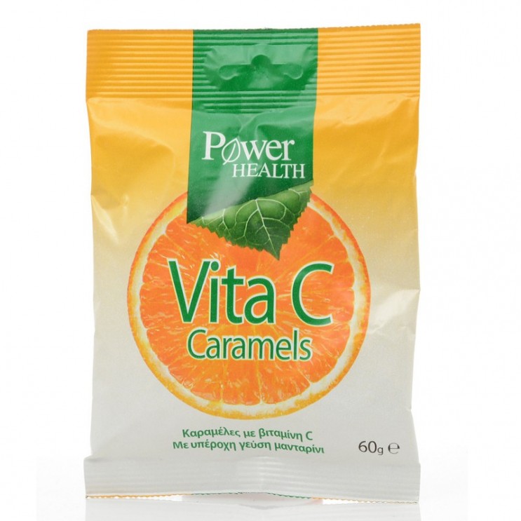 Power Health Vita C Καραμέλες για Ενέργεια & Ενίσχυση Ανοσοποιητικού με Βιταμίνη C Γεύση Μανταρίνι - 60gr ΒΙΤΑΜΙΝΕΣ