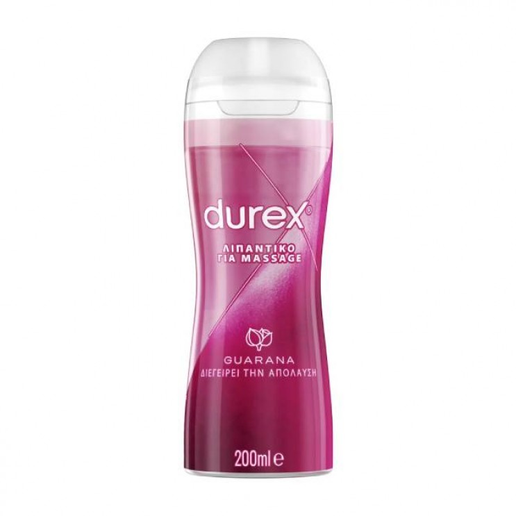 Durex Massage Lube Guarana 200ml | Διεγερτικό Gel για Μασάζ & Λιπαντικό  ΥΓΙΕΙΝΗ