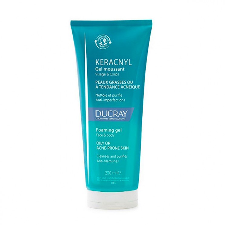Ducray Keracnyl Gel Moussant 200ml | Καθαριστικό Προσώπου & Σώματος για Λιπαρό Δέρμα με Τάση Ακμής ΦΡΟΝΤΙΔΑ ΠΡΟΣΩΠΟΥ