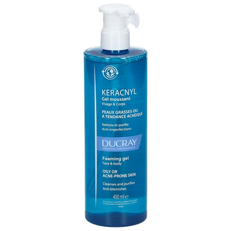 Ducray Keracnyl Gel Moussant 400ml | Αφρίζον Καθαριστικό Προσώπου & Σώματος για Λιπαρό Δέρμα με Τάση Ακμής  ΦΡΟΝΤΙΔΑ ΠΡΟΣΩΠΟΥ