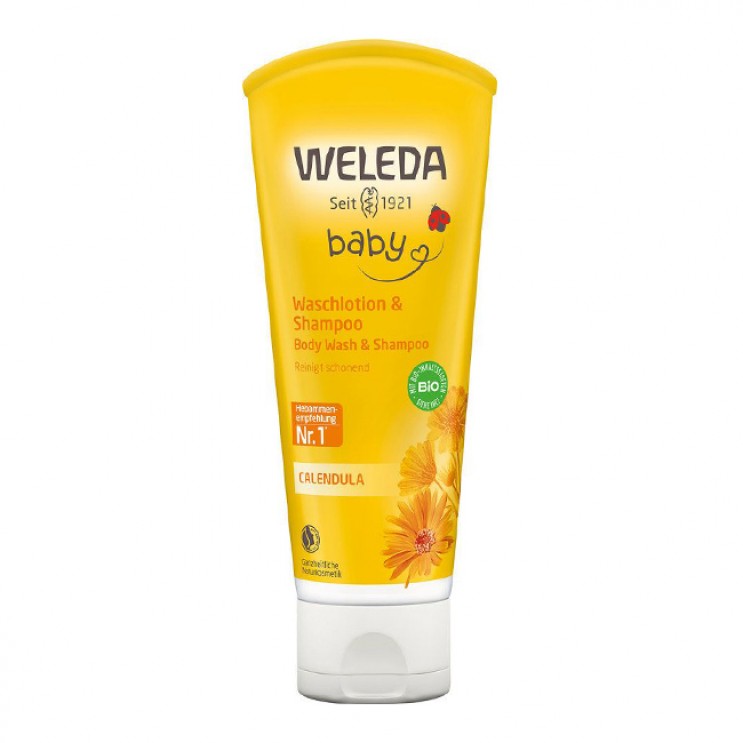 Weleda Baby Shampoo & Body Wash Calendula 200ml | Βρεφικό Σαμπουάν & Αφρόλουτρο με Καλέντουλα ΦΡΟΝΤΙΔΑ ΜΩΡΟΥ