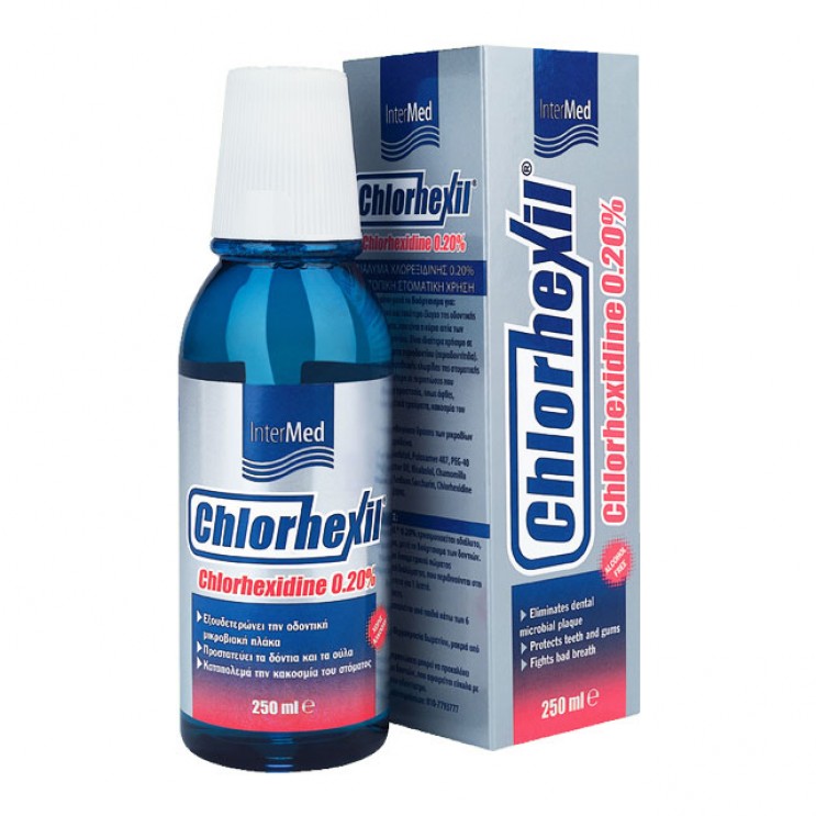 Intermed Chlorhexil 0.20%  250 ml |Στοματικό Διάλυμα κατα της Μικροβιακής Πλάκας  ΣΤΟΜΑΤΙΚΗ ΥΓΙΕΙΝΗ