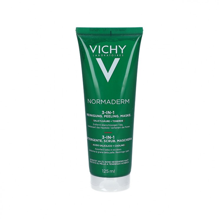 Vichy Normaderm 3 in 1 125ml | Απολέπιση, Καθαρισμός & Μάσκα  Καθαρισμός - Ντεμακιγιάζ