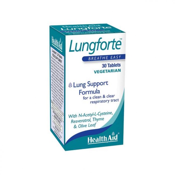 Health Aid Lungforte 30 tabs | Συμπλήρωμα Διατροφής για την Υγεία Αναπνευστικού & Ανοσοποιητικού Συστήματος ΦΑΡΜΑΚΕΙΟ
