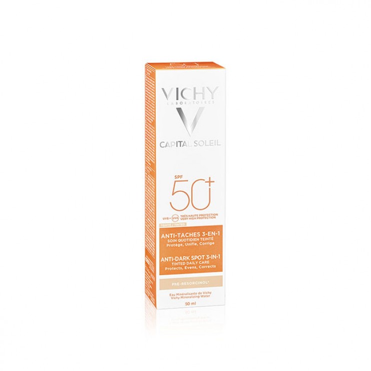 Vichy Capital Soleil Anti-Dark Spots 3 in 1 Tinted SPF50 50ml | Κρέμα Προσώπου Mε Χρώμα Κατά Tων Κηλίδων  ΦΡΟΝΤΙΔΑ ΠΡΟΣΩΠΟΥ