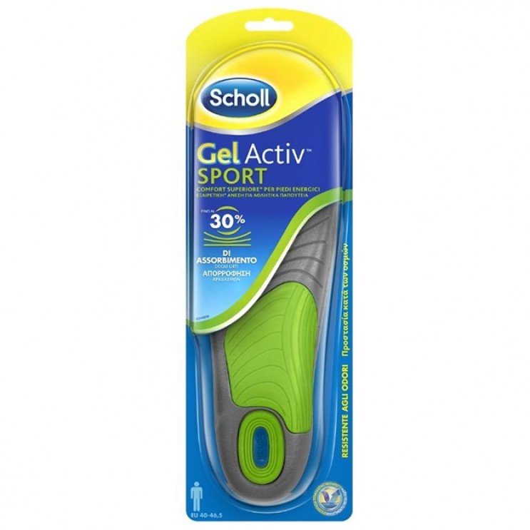 Scholl Gel Activ Sport Shoes No.L (40-46.5) 2τμχ | Ανδρικοί Ανατομικοί Πάτοι (40-46.5)