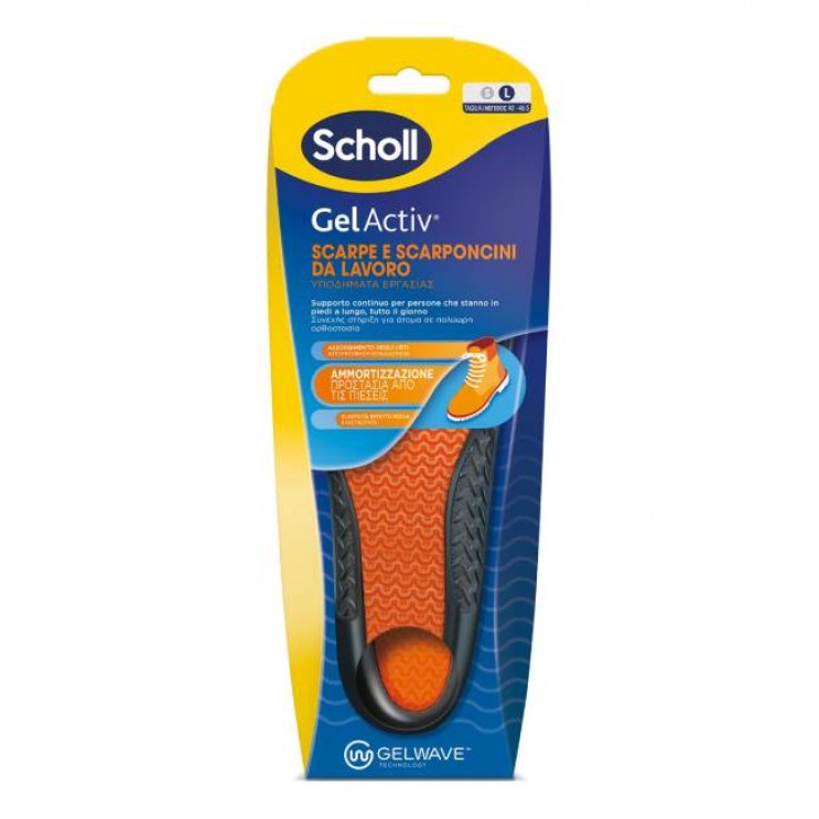 Scholl Gel Activ Work  Νο. L (40-46.5) 2τμχ | Ανδρικοί Πάτοι για Προστασία κατά των Οσμών (40-46.5)