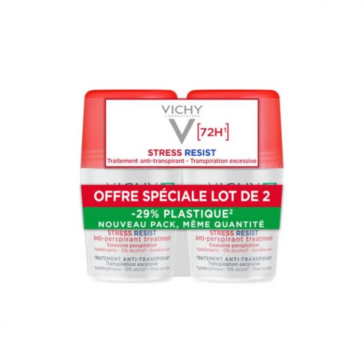 Vichy Deodorant Stress Resist Roll-On 72h 2x50ml | Εντατική Αποσμητική Φροντίδα 72h (με έκπτωση -50% στο δεύτερο προϊόν)ΦΡΟΝΤΙΔΑ ΓΙΑ ΤΟ ΣΩΜΑ