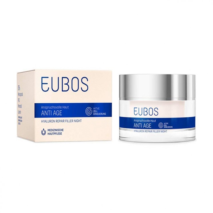 Eubos Anti Age Hyaluron Repair Filler Night 50ml | Αντιρυτιδική Κρέμα Νύχτας ΦΡΟΝΤΙΔΑ ΠΡΟΣΩΠΟΥ