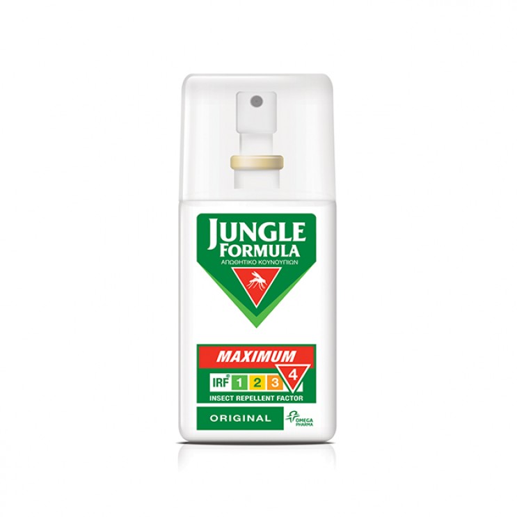 Jungle Formula Maximum Original 75ml | Εντομοαπωθητικό Σπρέι με Deet 50% και Φυτικά Εκχυλίσματα ΦΡΟΝΤΙΔΑ ΓΙΑ ΤΟ ΣΩΜΑ