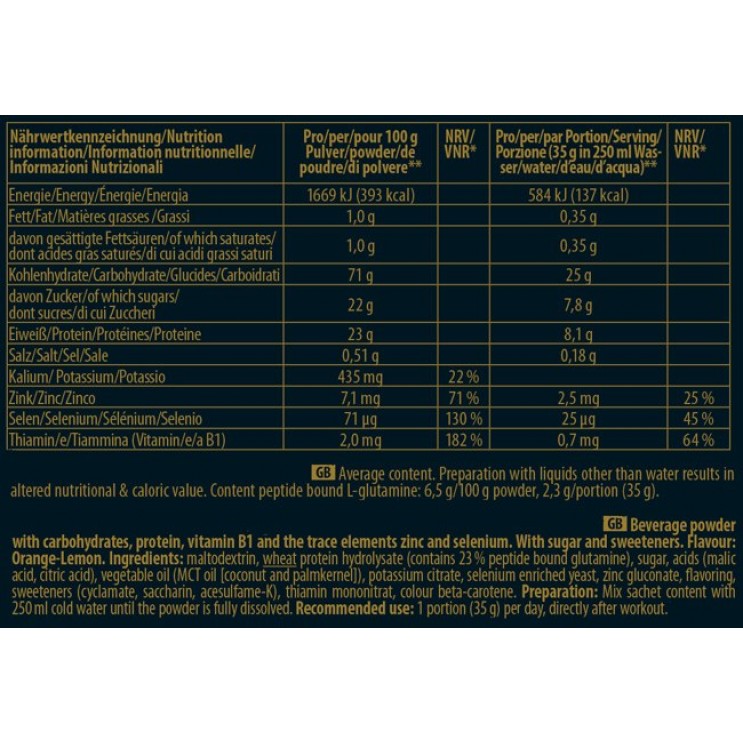 Inkospor RECOVERY DRINK 525gr Orange-Lemon Ειδικό συμπλήρωμα αποκατάστασης ΔΙΑΧΕΙΡΙΣΗ ΕΝΕΡΓΕΙΑΣ