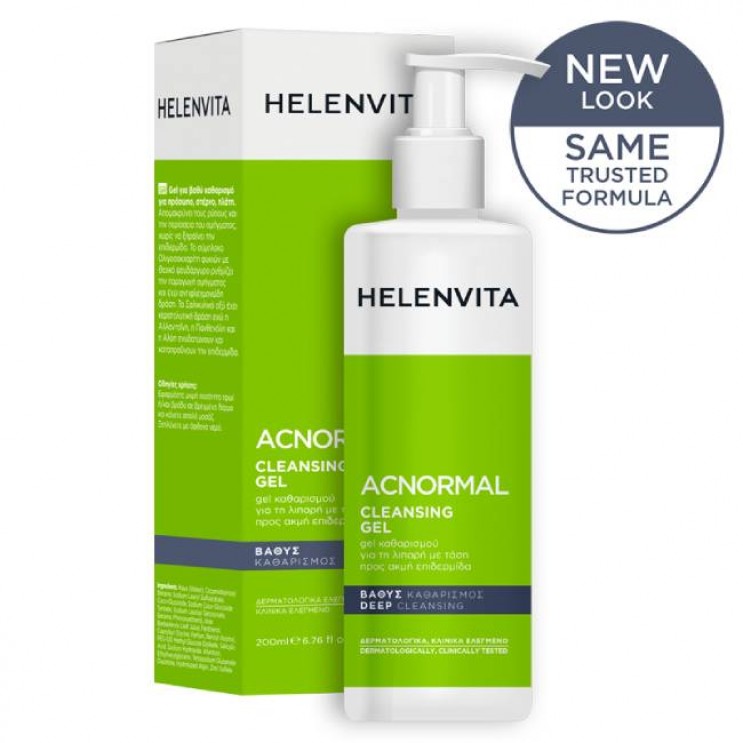 Helenvita ACNormal Cleansing Gel 200ml | Τζελ Καθαρισμού για Ακνεϊκή Επιδερμίδα  ΦΡΟΝΤΙΔΑ ΠΡΟΣΩΠΟΥ