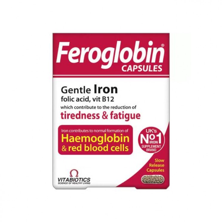 Vitabiotics Feroglobin Slow Release 30tabs | Συμπλήρωμα Σιδήρου Βραδείας Αποδέσμευσης