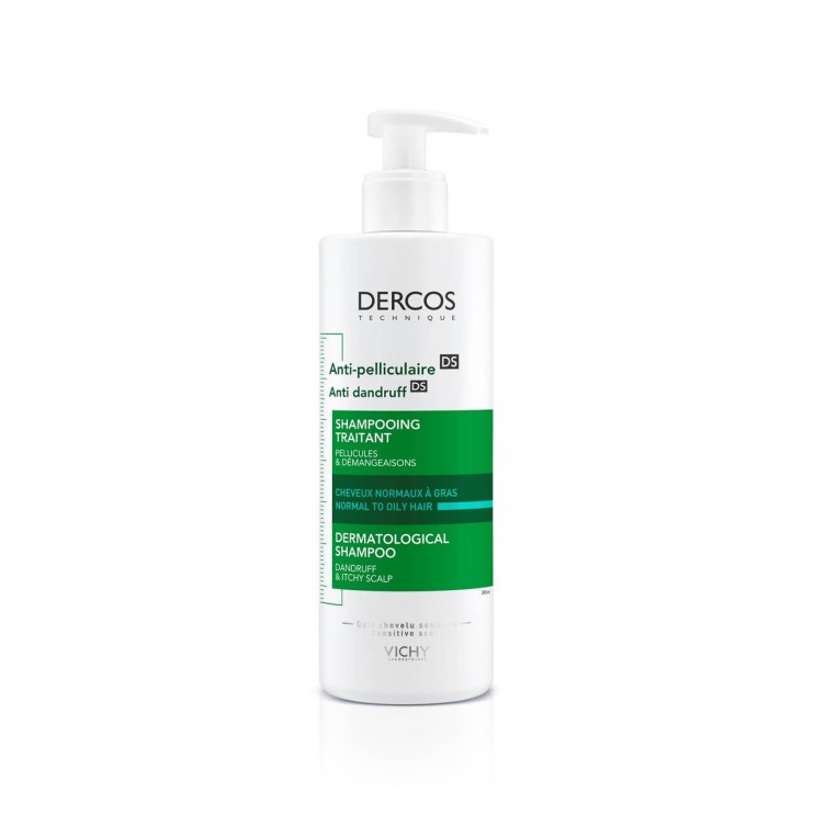 Vichy Dercos Anti-Dandruff DS Greasy Hair 390ml | Σαμπουάν κατά της Ξηροδερμίας, της Πιτυρίδας και του Κνησμού για Κανονικά - Λιπαρά Μαλλιά. Σαμπουάν
