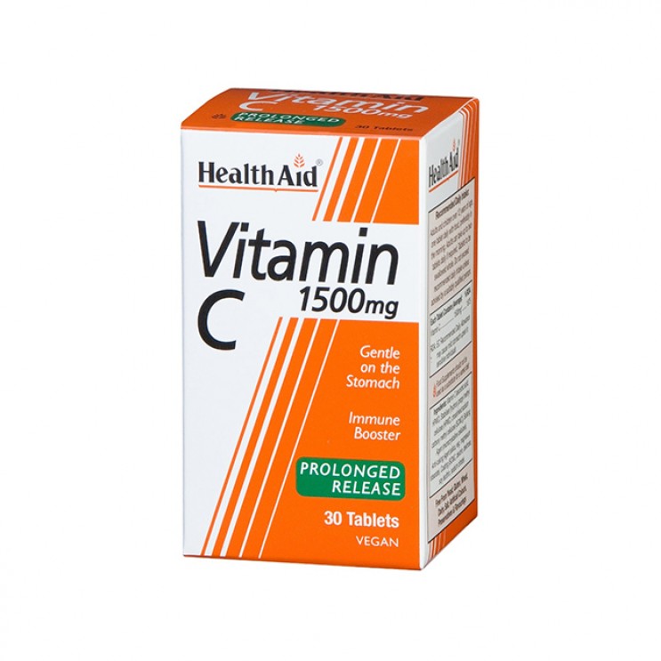 Health Aid Vitamin C  1500mg Prolonged Release 30tabs | Βιταμίνη C Βραδείας Αποδέσμευσης  ΒΙΤΑΜΙΝΕΣ