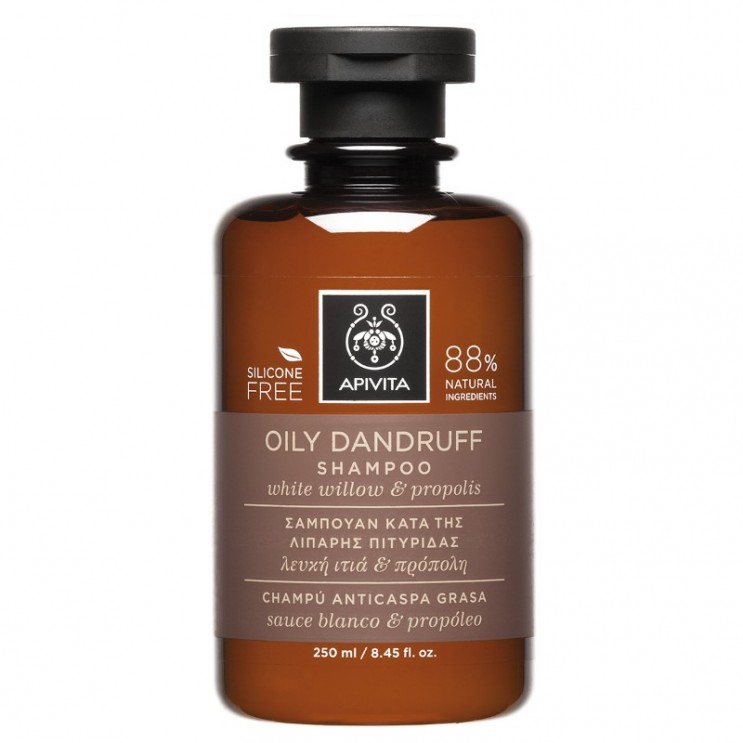 Apivita Oily Dandruff Shampoo 250ml | Σαμπουάν Κατά της Λιπαρής Πιτυρίδας με Λευκή Ιτιά & Πρόπολη