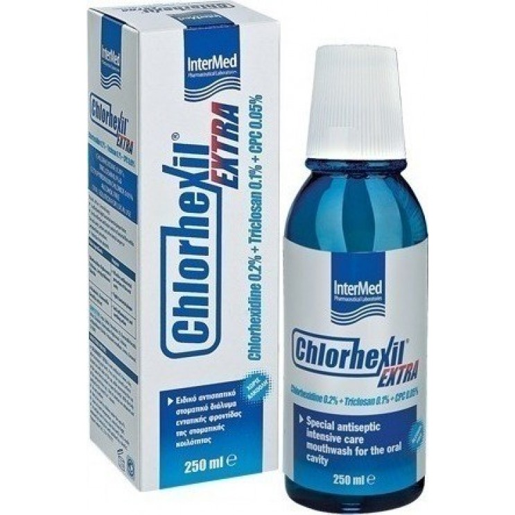 Intermed Chlorhexil  EXTRA Mouthwash  250ml | Στοματικό Διάλυμα Χλωρεξιδίνης για Εντατική Φροντίδα