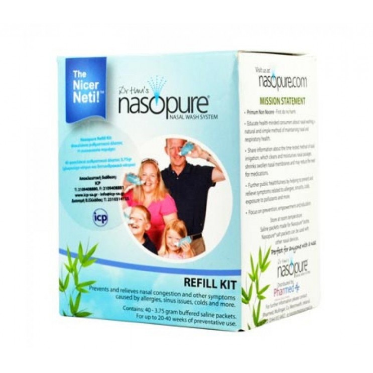 Nasopure Refill Kit 40τμχ| Ανταλλακτικά Συστήματος Ρινικής Πλύσης