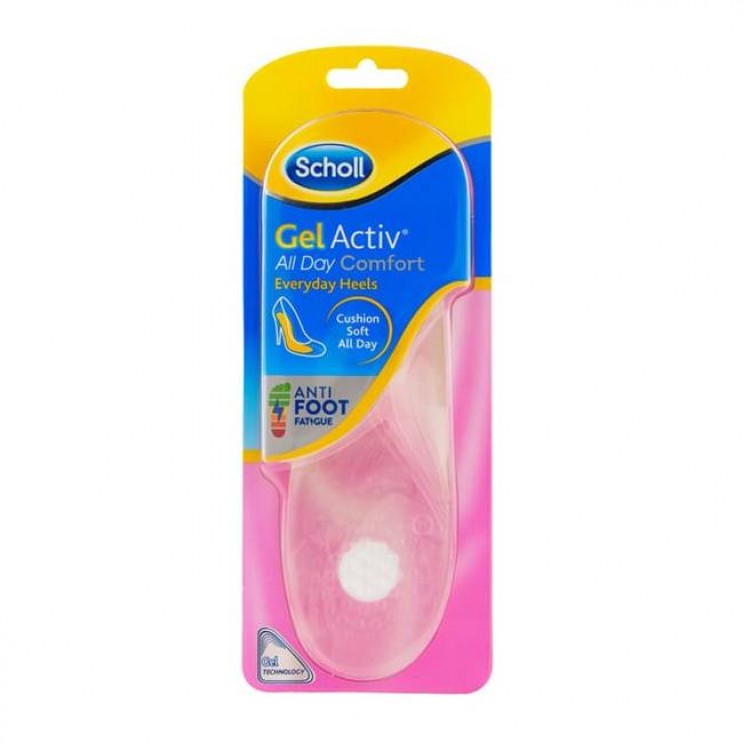 Scholl Gel Activ All Day Comfort Everyday Heels  1 Ζεύγος | Καθημερινοί Γυναικείοι Πάτοι για Παπούτσια με Τακούνι Μεγέθους 36-42  ΓΙΑ ΤΑ ΠΟΔΙΑ