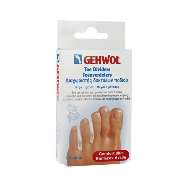 Gehwol Toe Dividers Large Διαχωριστής Δακτύλων Ποδιού Μεγάλο μέγεθος 3τμχ ΦΡΟΝΤΙΔΑ ΝΥΧΙΩΝ & ΠΟΔΙΩΝ