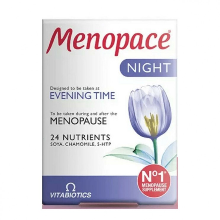 Vitabiotics Menopace Night 30 tabs | Συμπλήρωμα Διατροφής για την Εξάλειψη των Νυχτερινών Συμπτωμάτων της Εμμηνόπαυσης ΦΑΡΜΑΚΕΙΟ